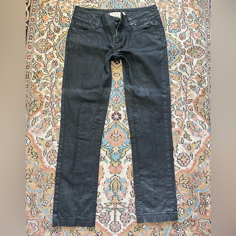 Karen Millen Coated Skinny Jeans Denim Size 8 Grey Women Bottoms Pants